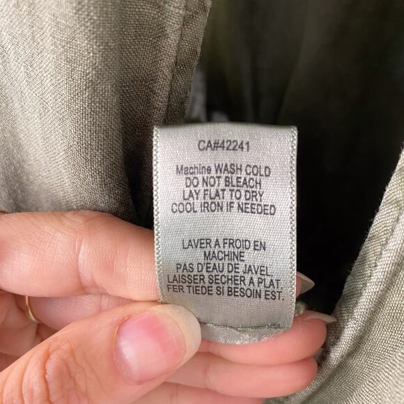 Young Fabulous & Broke Diego Linen Blend Jumpsuit Army Green XS - Picture 8 of 8